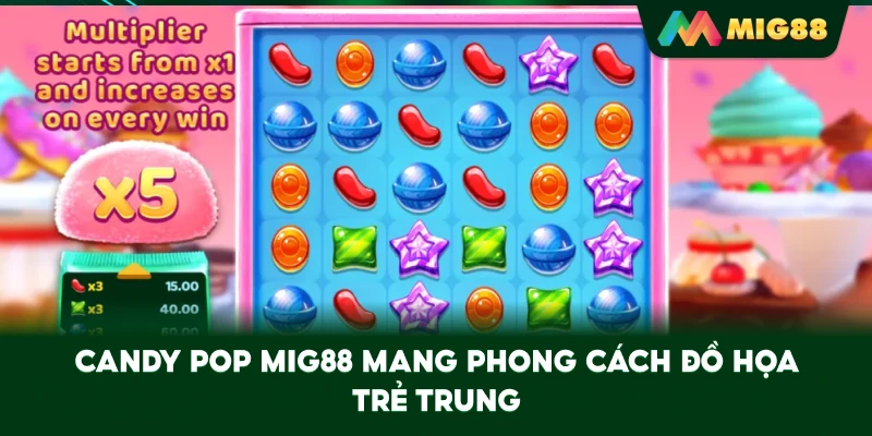 Candy Pop MIG88 mang phong cách đồ họa trẻ trung