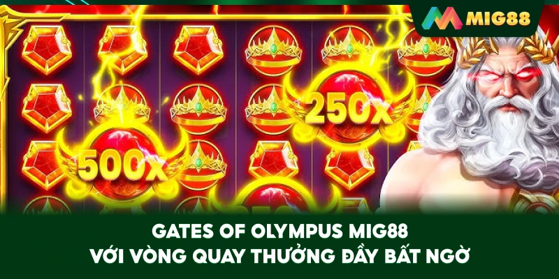 Gates Of Olympus MIG88 với vòng quay thưởng đầy bất ngờ
