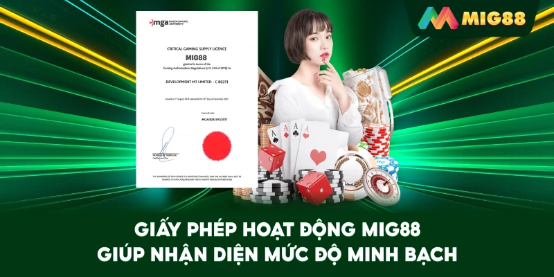 Giấy Phép Hoạt Động MIG88 giúp nhận diện mức độ minh bạch